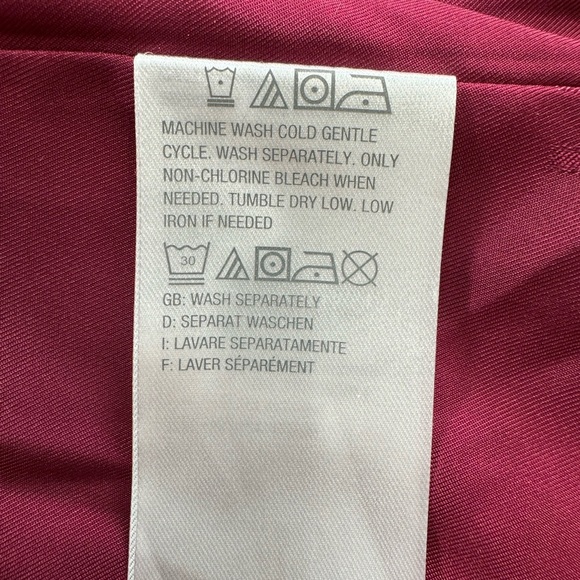 NWOT H by Halston Maroon Pea Coat Women 18W Asymmetric Zip Faux Suede Lined - Picture 7 of 10